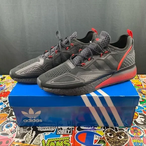 adidas | Shoes | Adidaszx 2k Boost Red Line Size 3 Mens  display picture 2